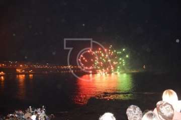 Espectáculo pirotécnico de Melenara (Foto Francisco Javier Santana y TA)